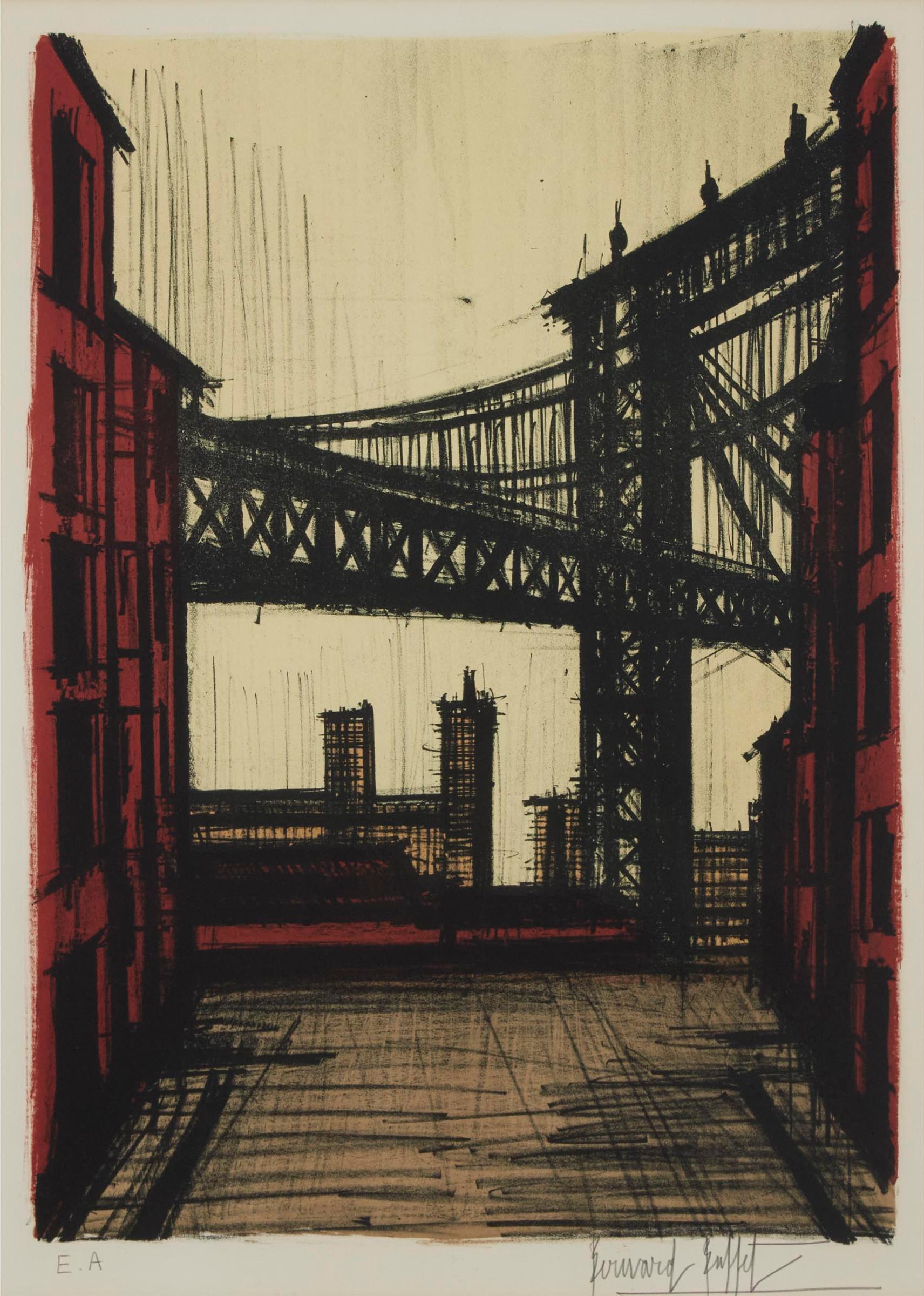 Bernard Buffet (1928-1999) - New York Ii, From Album New York,  1964
