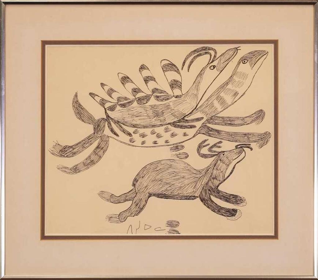 Pitseolak Ashoona (1904-1983) - Spirits on the Run; ca 1970