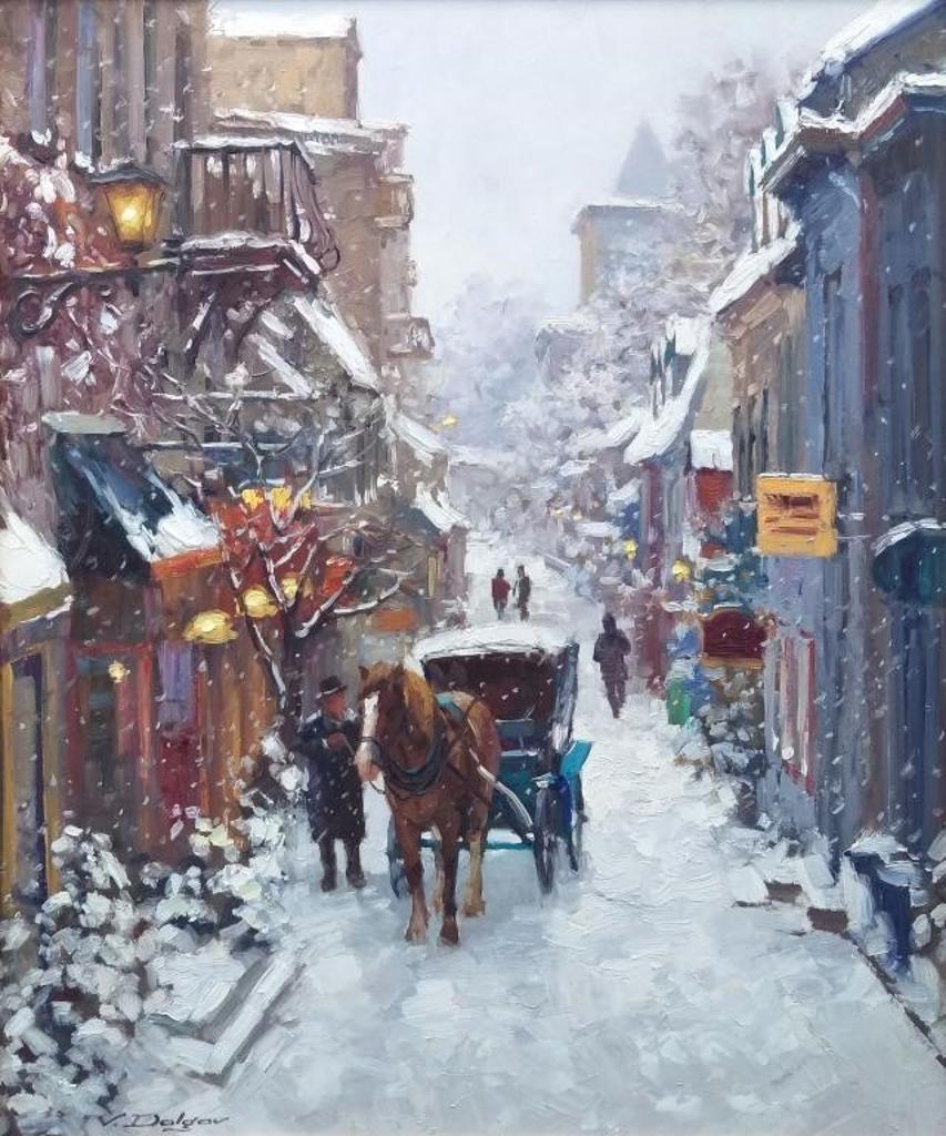 Vadim Dolgov (1962) - The Narrow Street, Quebec City