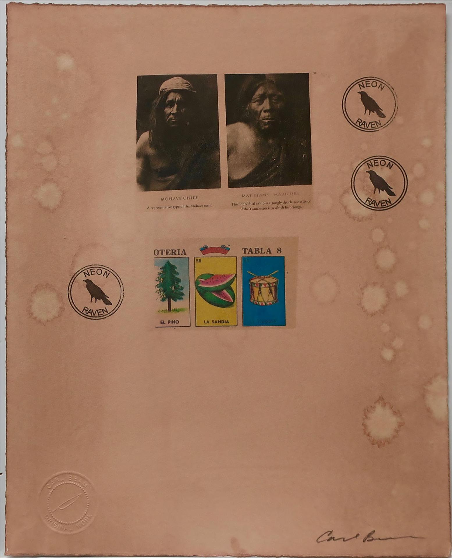 Carl Beam (1943-2005) - Mohave Chief/Mat Stams Maricora/El Pino/La Sandia/El Tambor