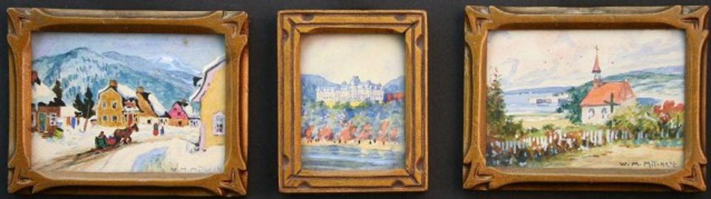 Willard Morse Mitchell (1879-1955) - Three miniature watercolours