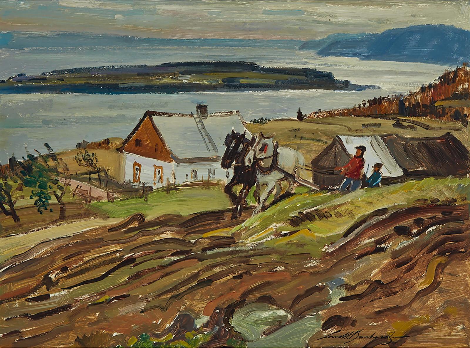 George Lorne Holland Bouchard (1913-1978) - Fall Plowing - Les Éboulements, P.Q.