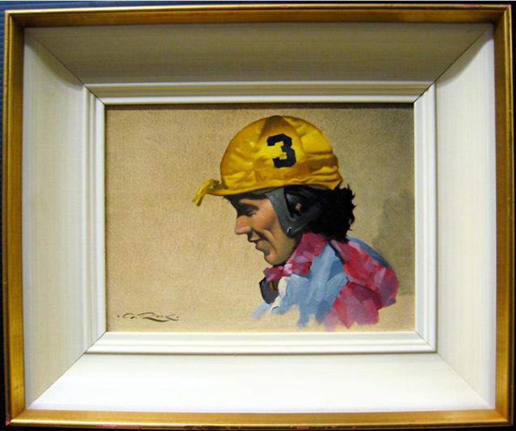 Geoffrey Allan Rock (1923-2000) - Jockey Study - Sandown Park, B.C.