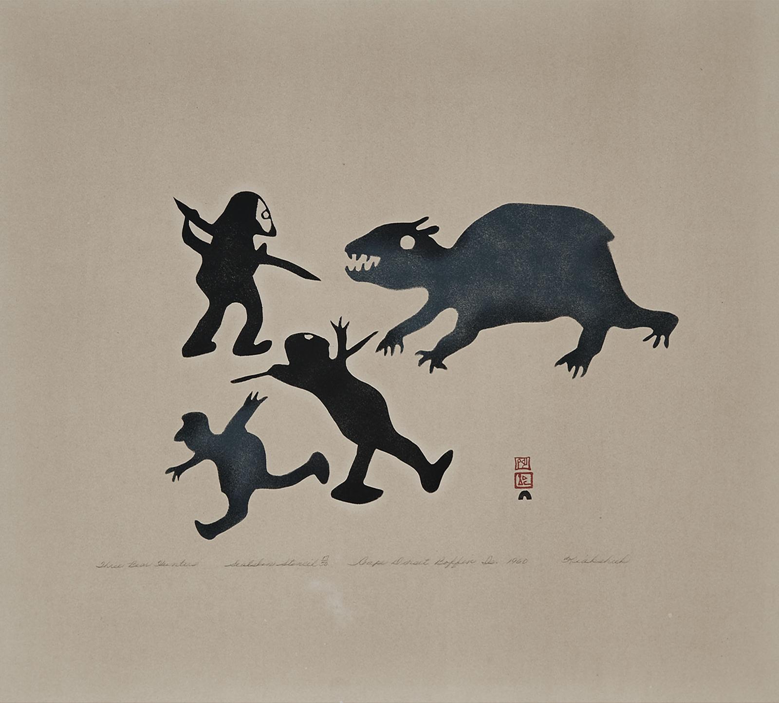 Kiakshuk (1886-1966) - Three Bear Hunters