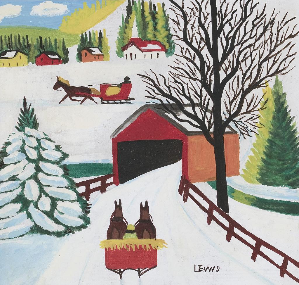 Maud Kathleen Lewis (1903-1970) - Covered Bridge