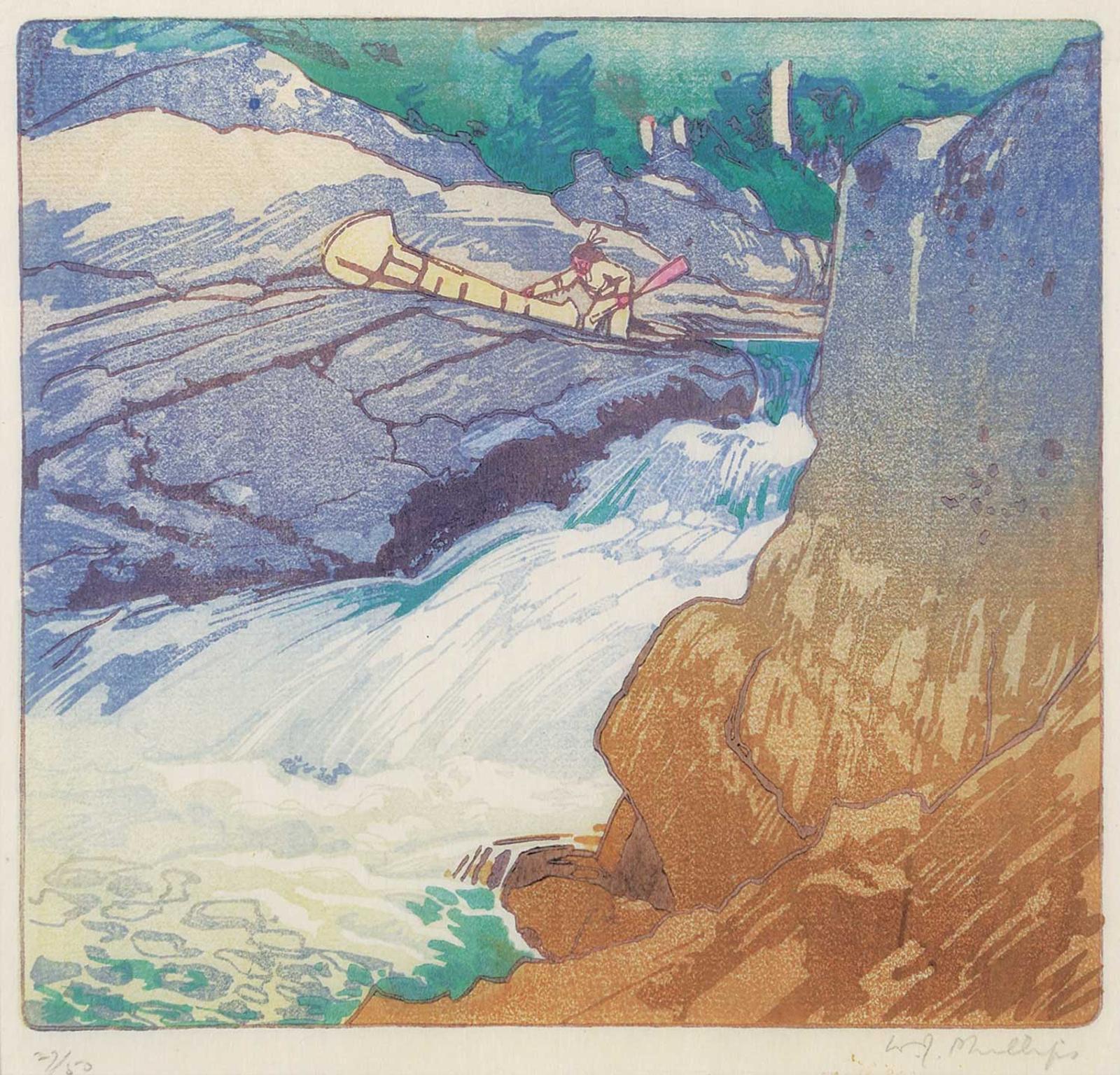 Walter Joseph (W.J.) Phillips (1884-1963) - Rushing River - Lake of the Woods #27/50