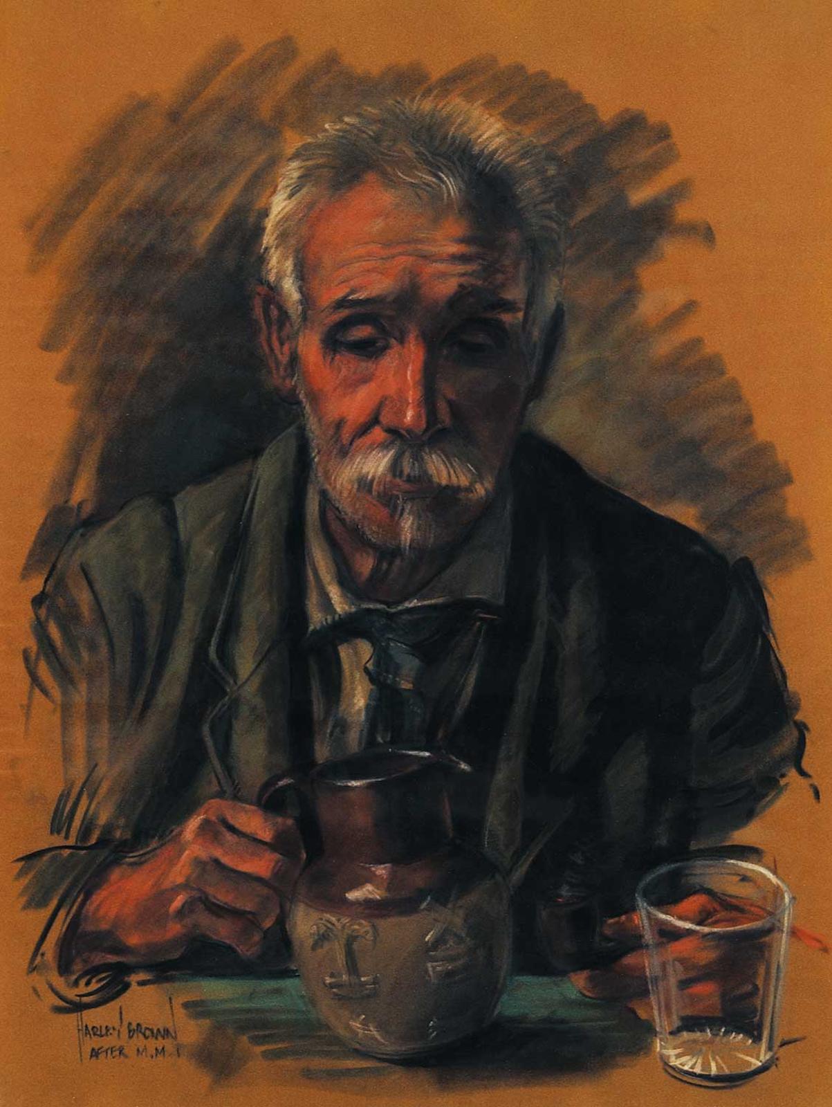 Harley W. Brown (1939) - Untitled - Having a Drink