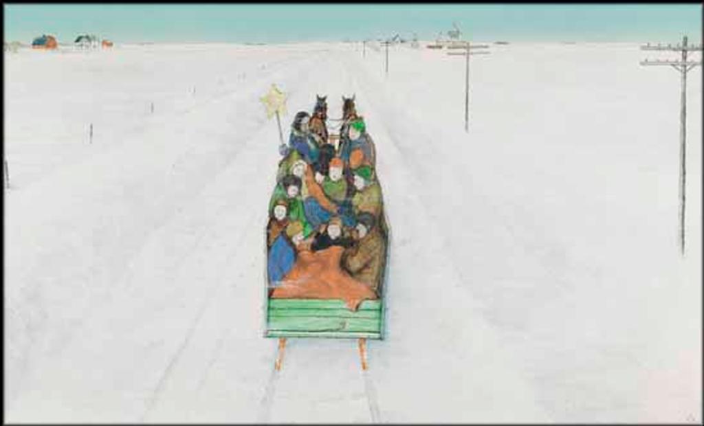 William Kurelek (1927-1977) - Our Carolers in Western Canada