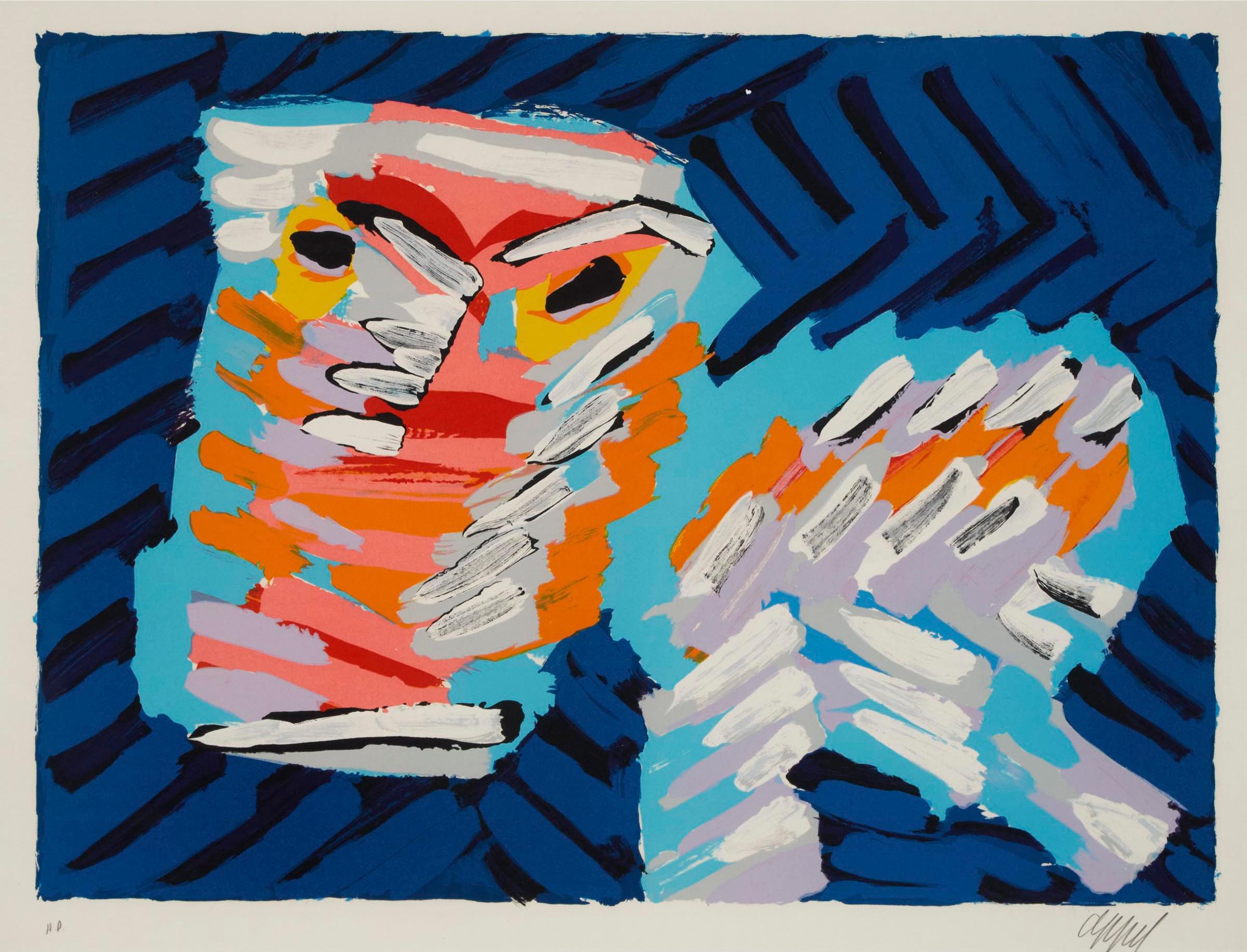 Karel Appel (1921-2006) - Sad Cat, From Cats, 1979