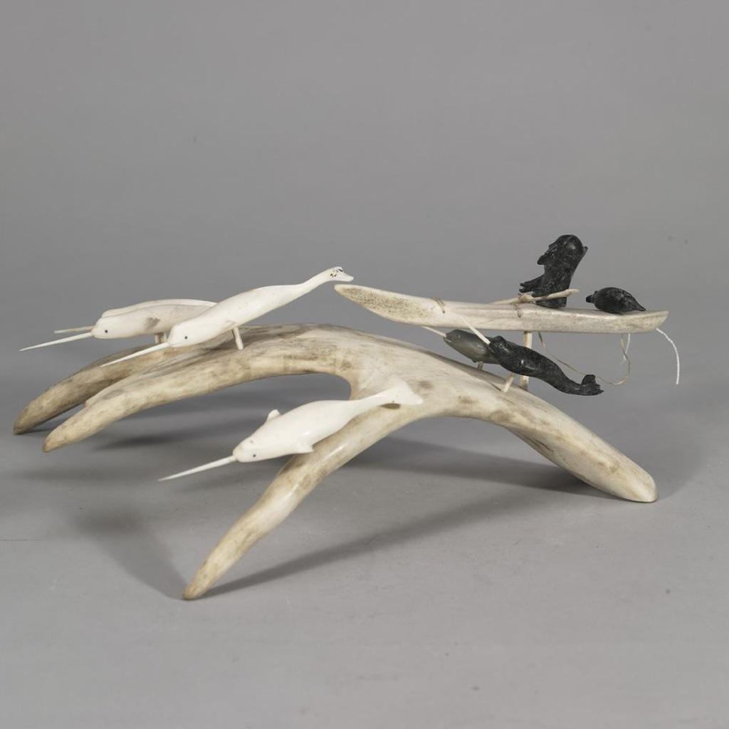 Laurent Otak (1947) - Narwhal Hunting Scene