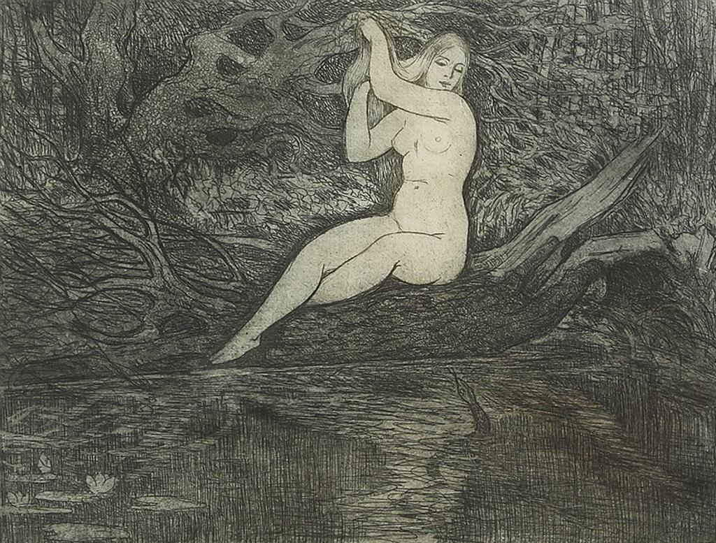 Mykhailo Hordioyovich Derehus (1904-1997) - A water Nymph.