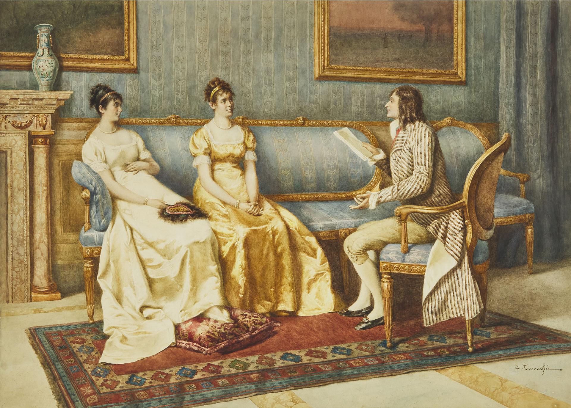 Enrico Tarenghi (1848-1938) - The Reading