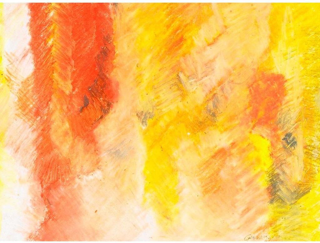 Lise Gervais (1933-1998) - Abstraction En Rouge Et Jaune