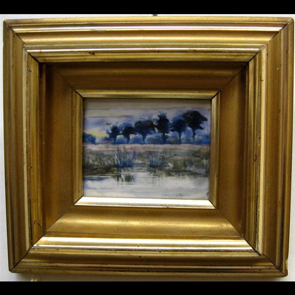 Mary Evelyn Wrinch (1877-1969) - Landscape With Blue Trees And Pond