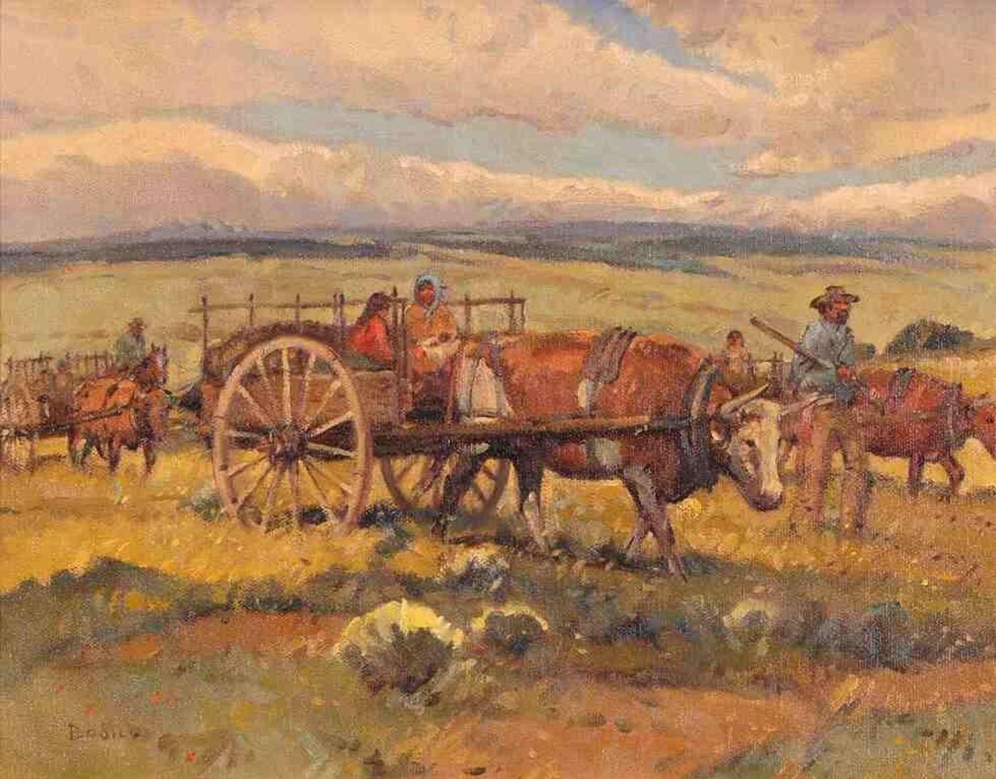 Sheryl Lamar Bodily (1936) - Pioneers With Ox-Drawn Wagons
