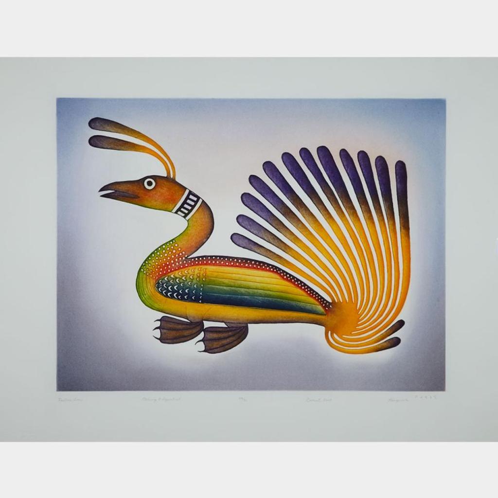 Kenojuak Ashevak (1927-2013) - Festive Loon