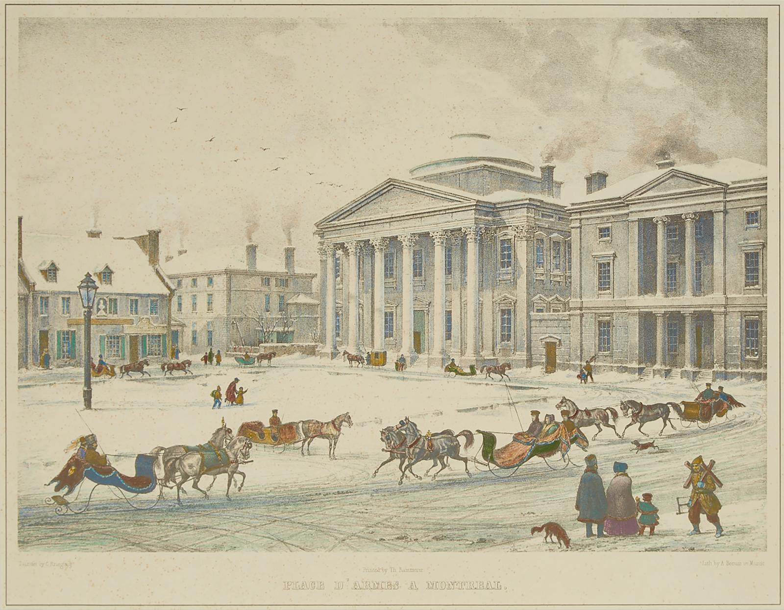 Cornelius David Krieghoff (1815-1872) - Place D'armes A Montreal
