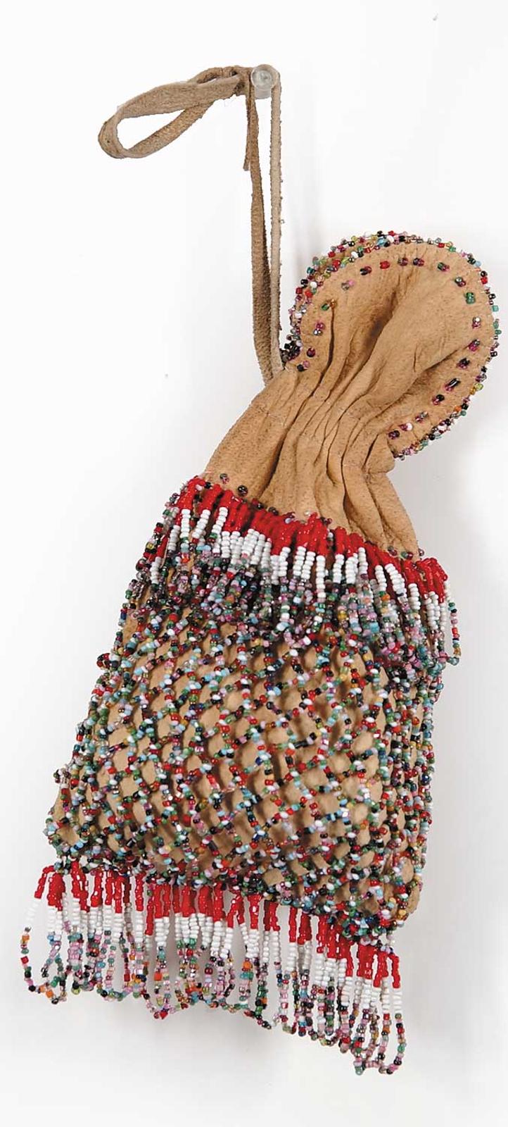 First Nations Basket School - Fancy Beaded Leather Pouch