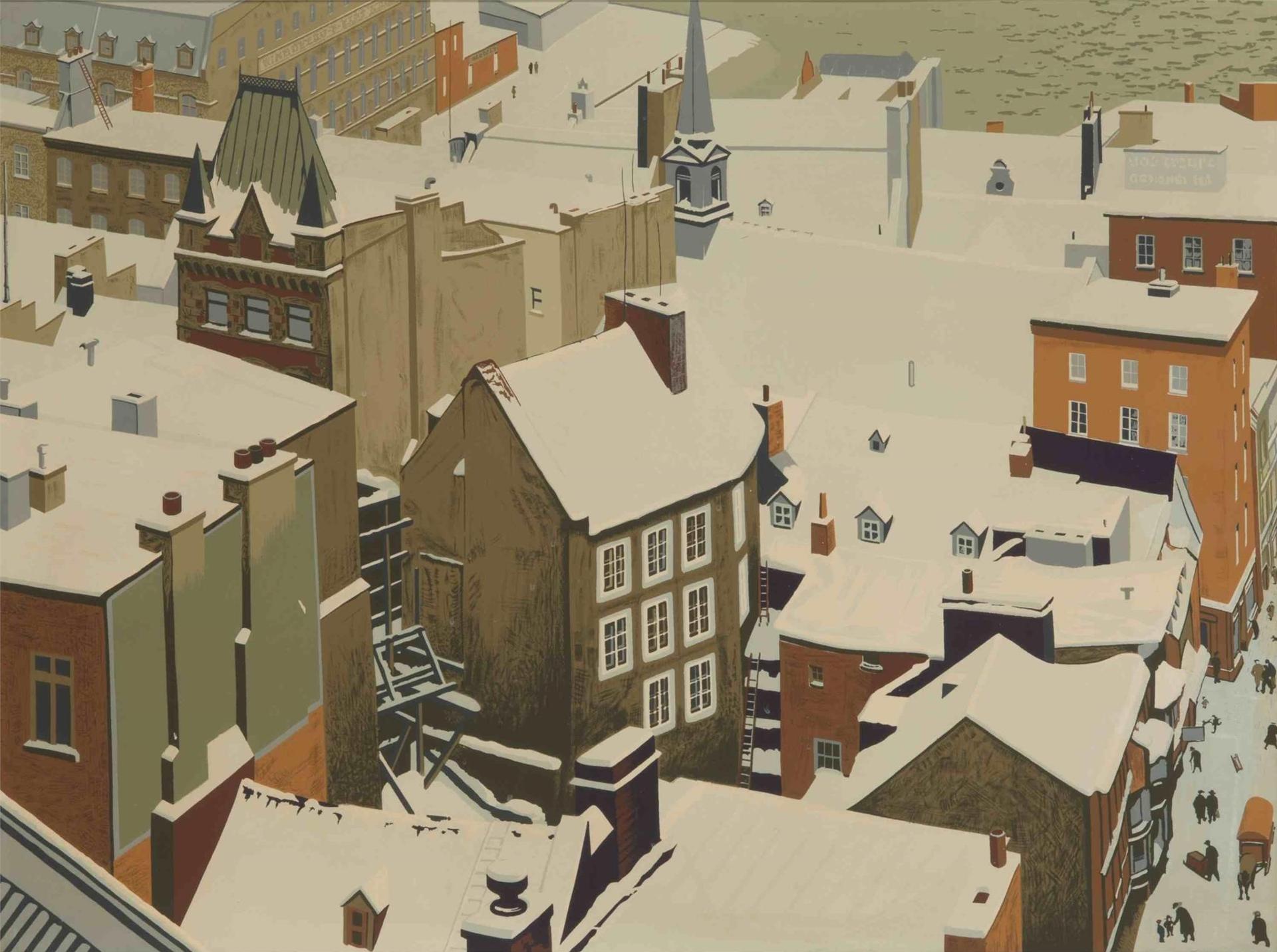 Frederick Bourchier Taylor (1906-1987) - Rooftops, Quebec