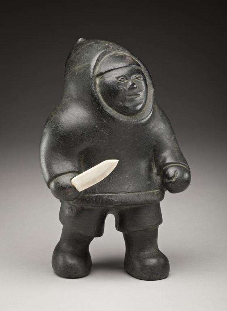 Mathew Aqigaaq (1940-2010) - Boy with Knife, c. 1980