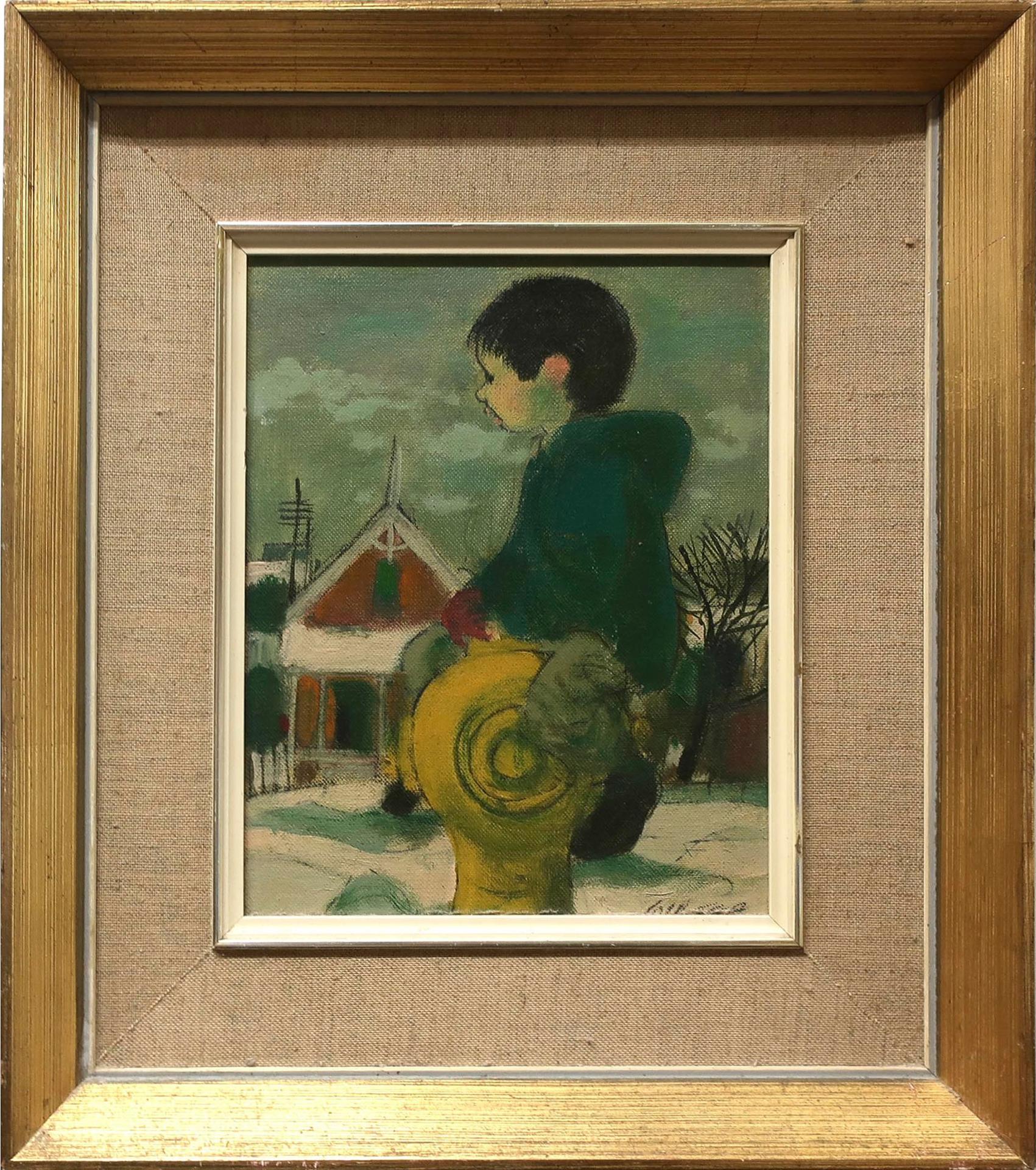 William Arthur Winter (1909-1996) - Boy On A Hydrant