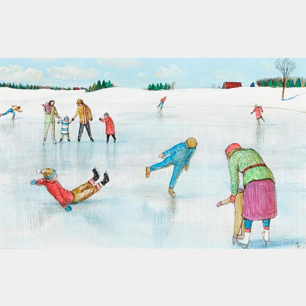 William Kurelek (1927-1977) - The Skating Party