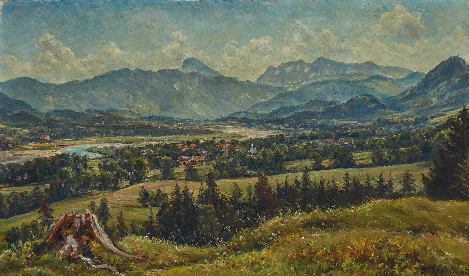 Albert Spethmann (1894-1986) - Isartal Bei Lenggries (Valley Of The Isar River), 1946