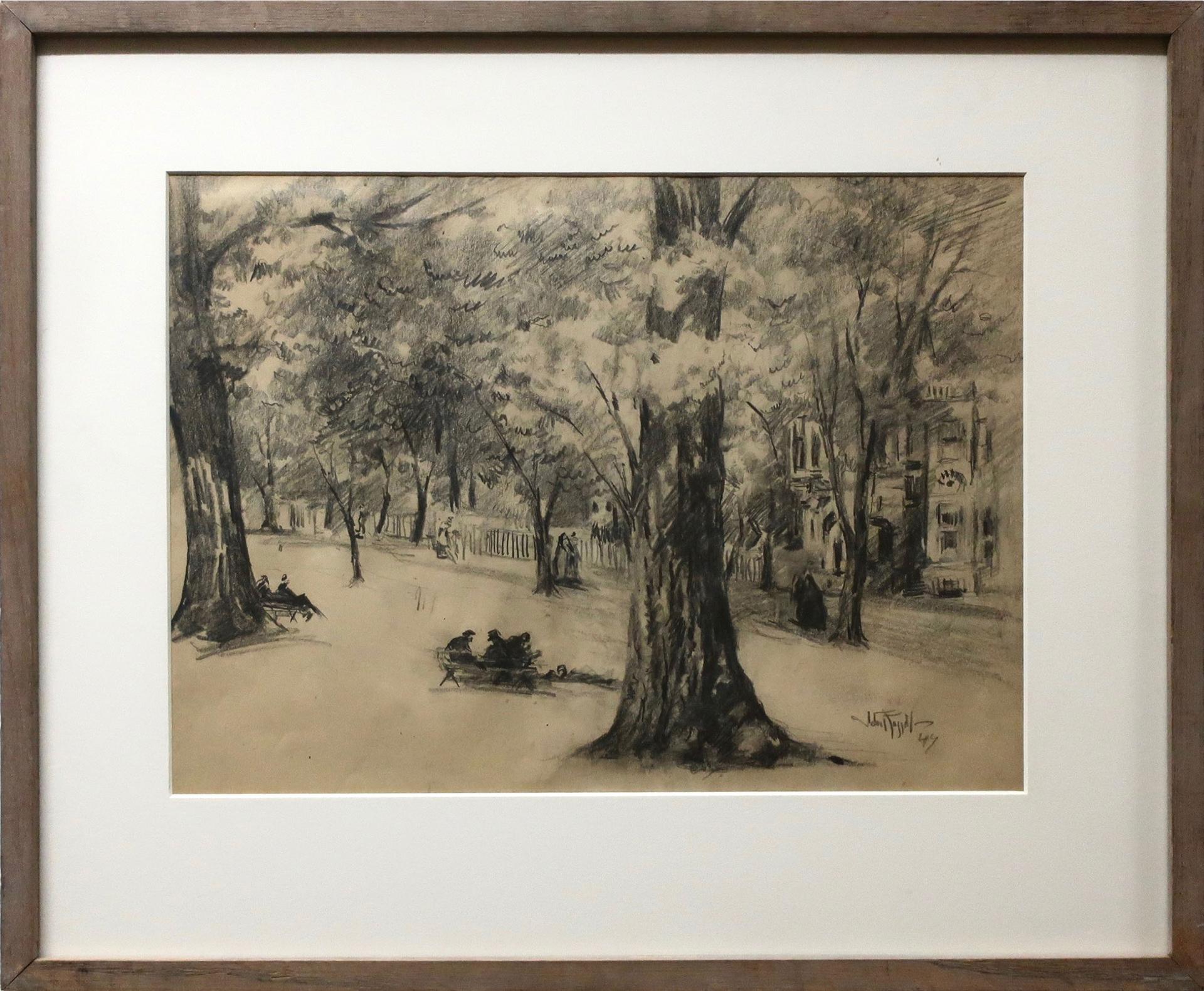 John Wentworth Russell (1879-1959) - Untitled (Scene In Queen's Park)