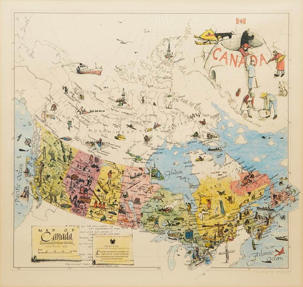 William Kurelek (1927-1977) - Map of Canada