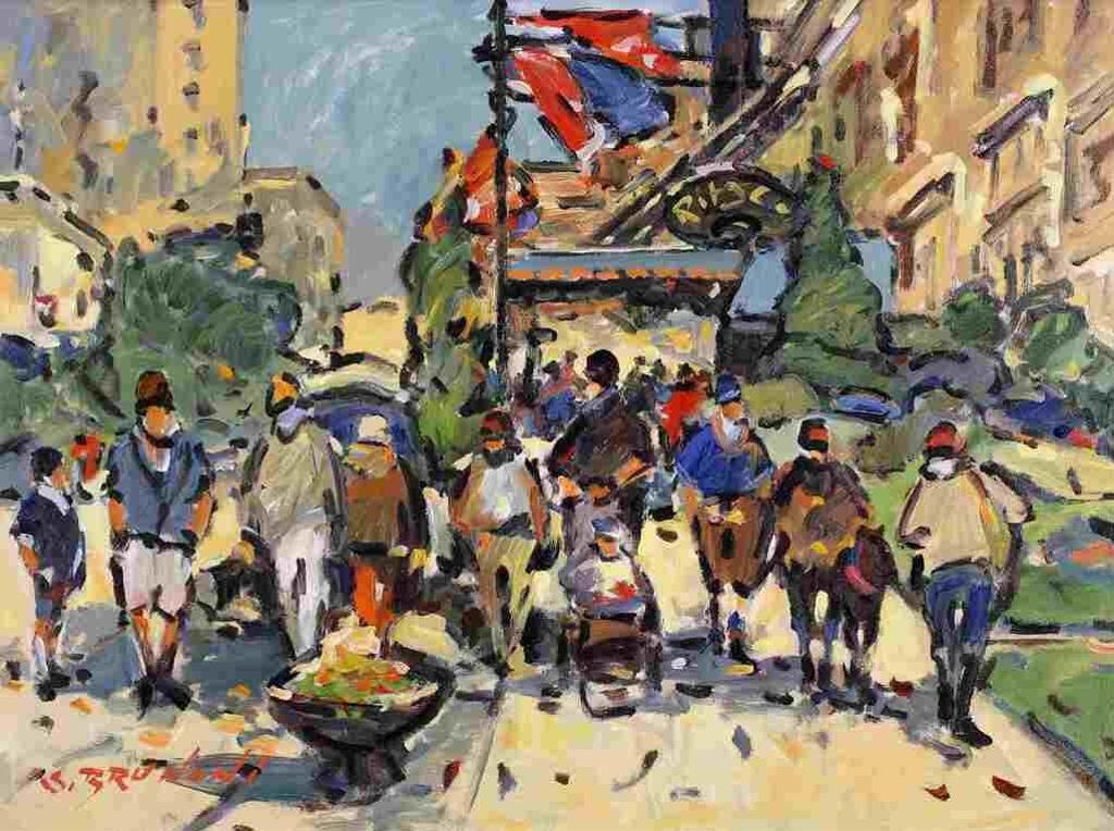 Serge Brunoni (1938-2020) - Montreal, Sherbrooke Ouest, Devant Le Ritz