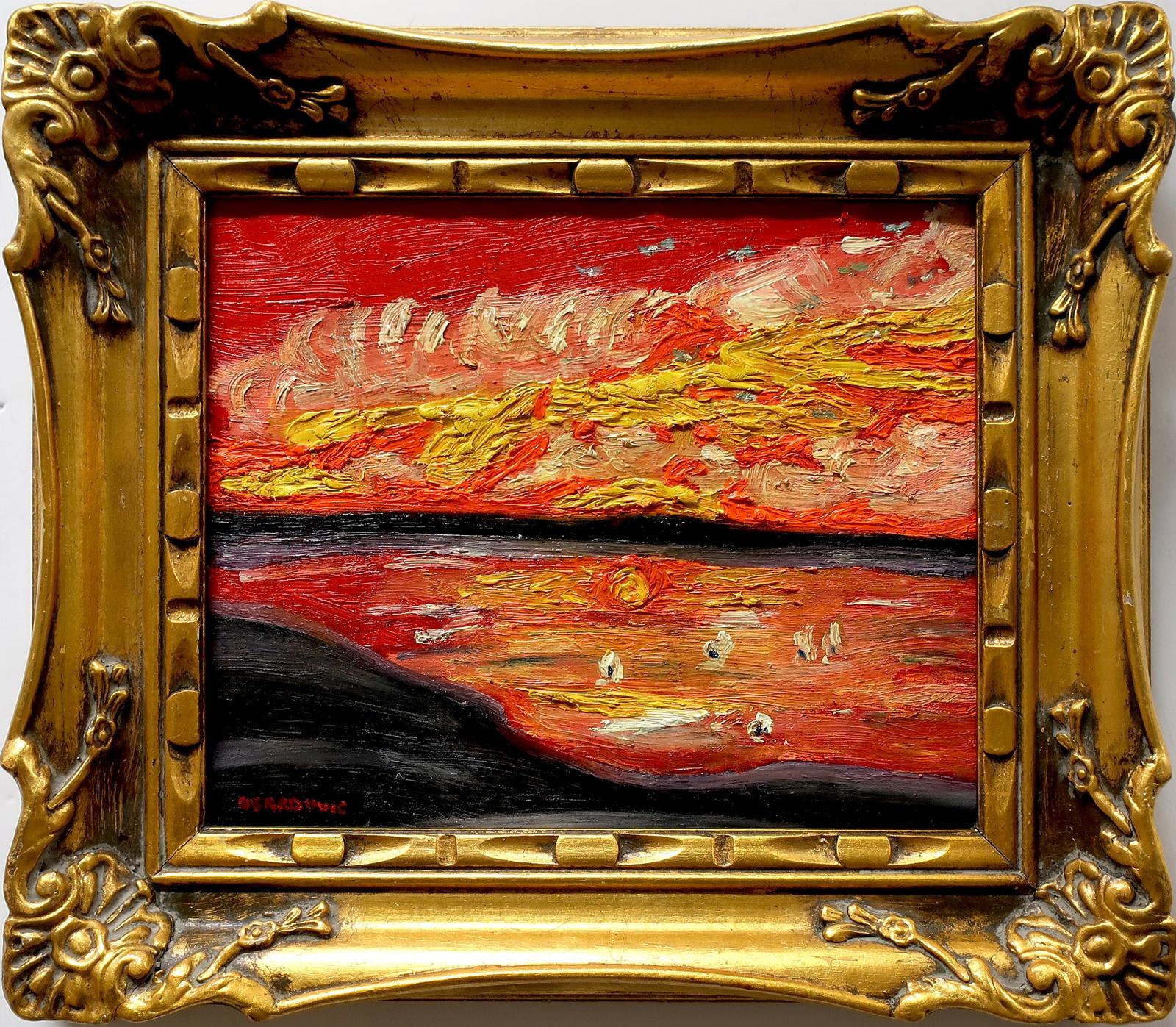 Justin Obradovic (1989) - Untitled (Sunset Over Lake)