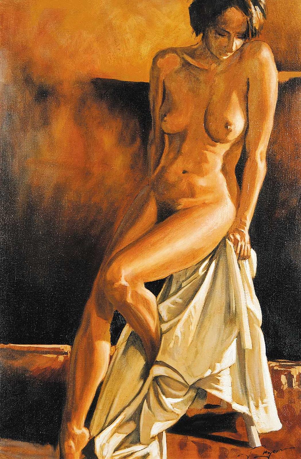 David Langevin (1959) - Peg [Posing on a] Stool