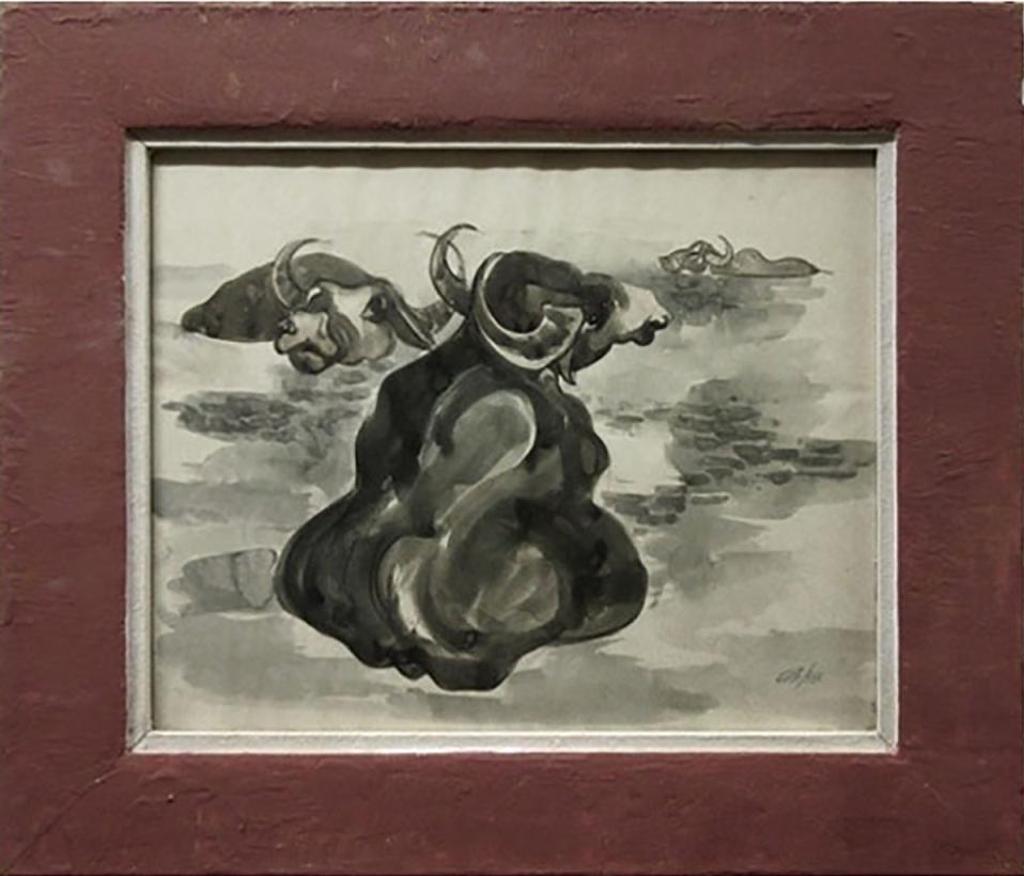 Aba Bayefsky (1923-2001) - Water Buffalo