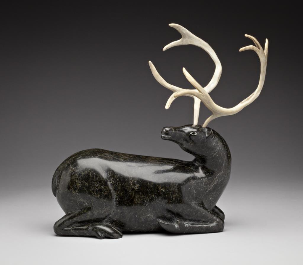 Pitseolak Niviaqsi (1947-2015) - Kneeling Caribou, 1998
