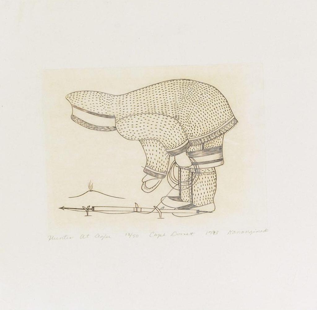 Kananginak Pootoogook (1935-2010) - Hunter At Aglu