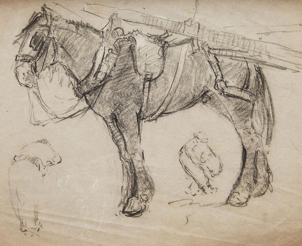 Manly Edward MacDonald (1889-1971) - Horse and Figures