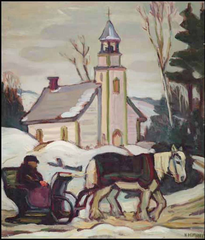 Kathleen Moir Morris (1893-1986) - Study in White, Winter, Berthier