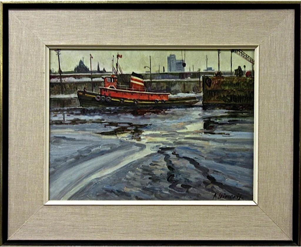 Andris Leimanis (1938) - Melting Ice In The Montreal Harbour