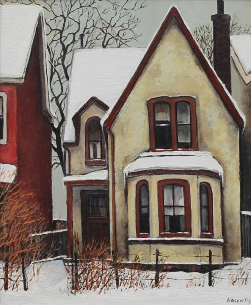 John Kasyn (1926-2008) - Yellow House (On Old Weston Rd.); 1972