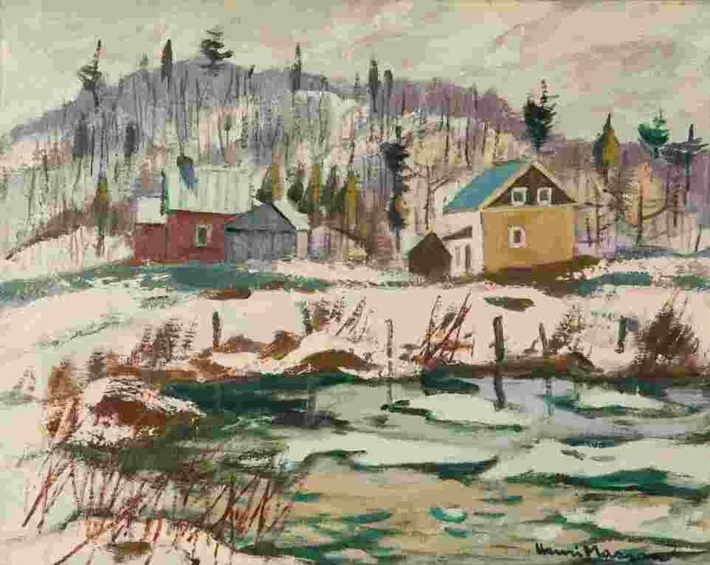 Henri Leopold Masson (1907-1996) - Fin d'hiver (Masham, Que.)