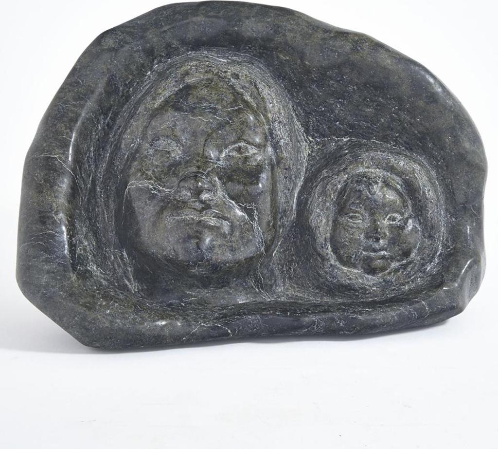 Henry Evaluardjuk (1923-2007) - Hooded Mother And Child