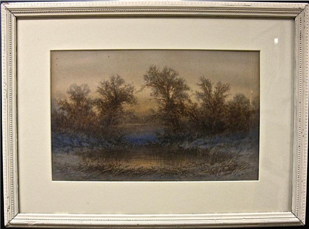 Frederick Arthur Verner (1836-1928) - Pond Study At Dusk