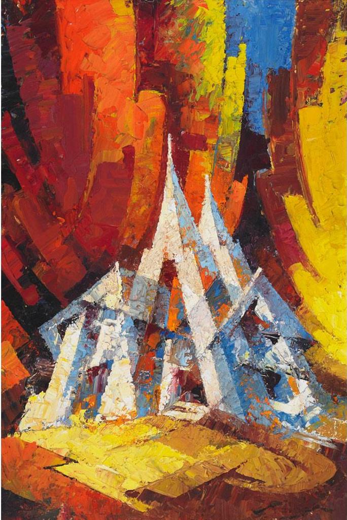 Frederick Steiger (1899-1990) - Autumn Church (The Old House)
