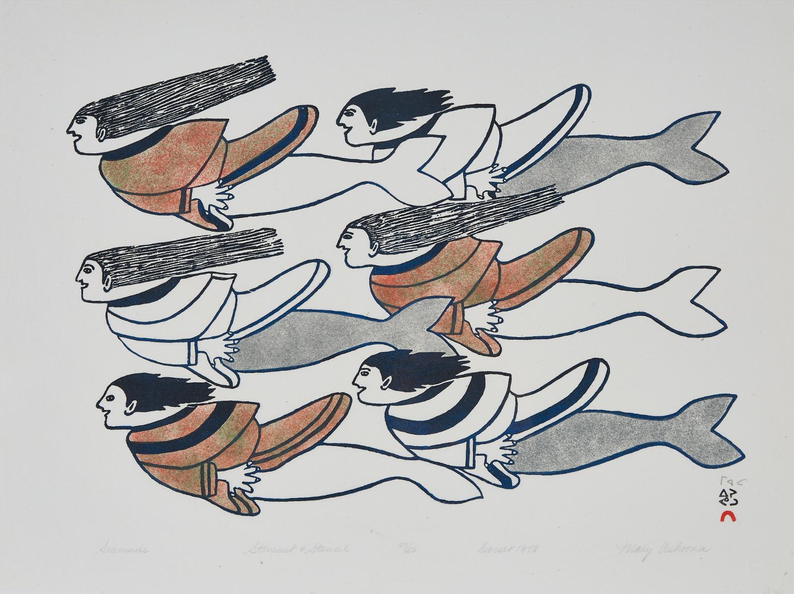 Mary Koomwartok Ashoona (1938) - Seamaids