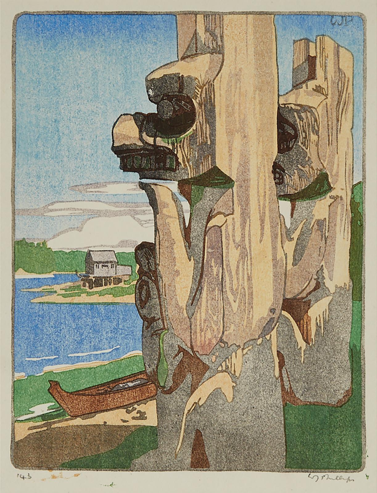Walter Joseph (W.J.) Phillips (1884-1963) - Siwash House Posts - Tsatsisnukomi, Bc