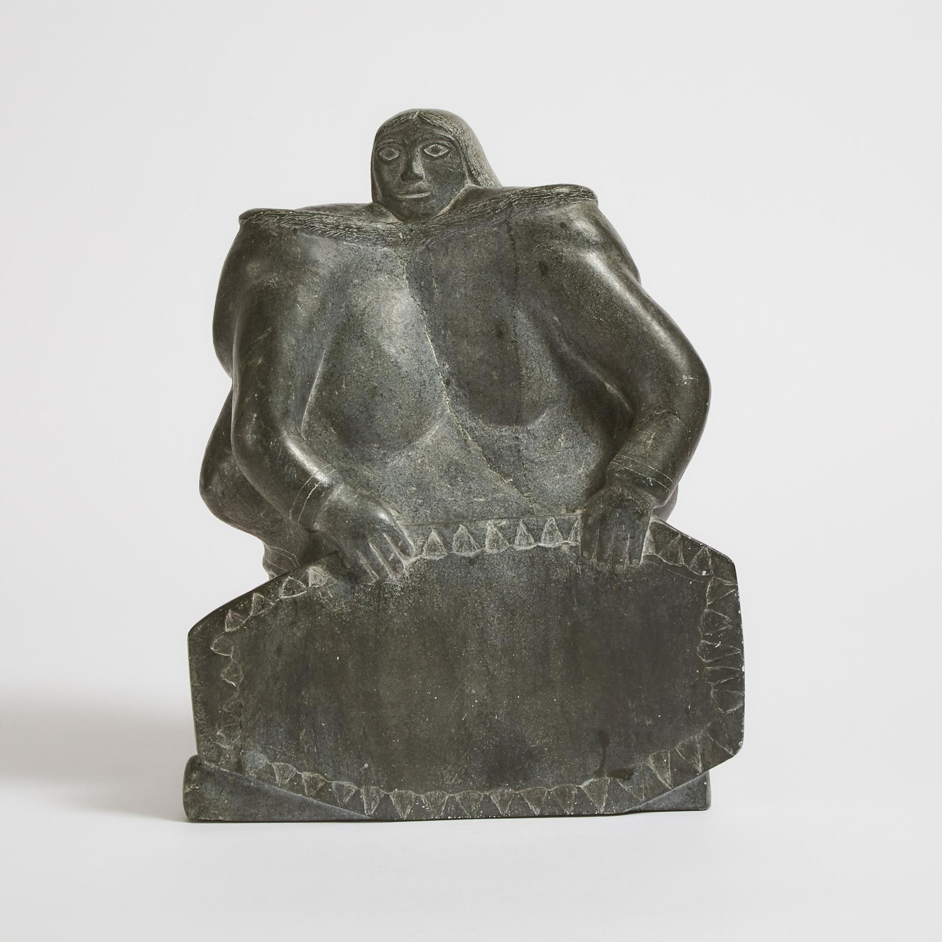 Arpik Johnny Tuniq (1932-2001) - Woman Stretching A Skin