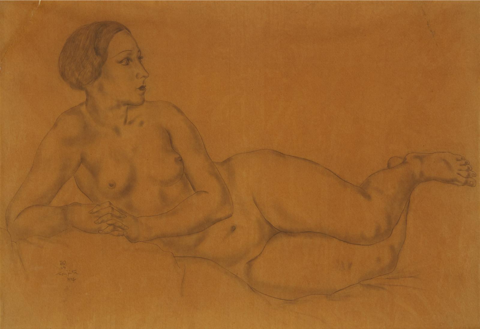 Léonard Tsuguharu Foujita (1886-1968) - FEMME NUE, 1927