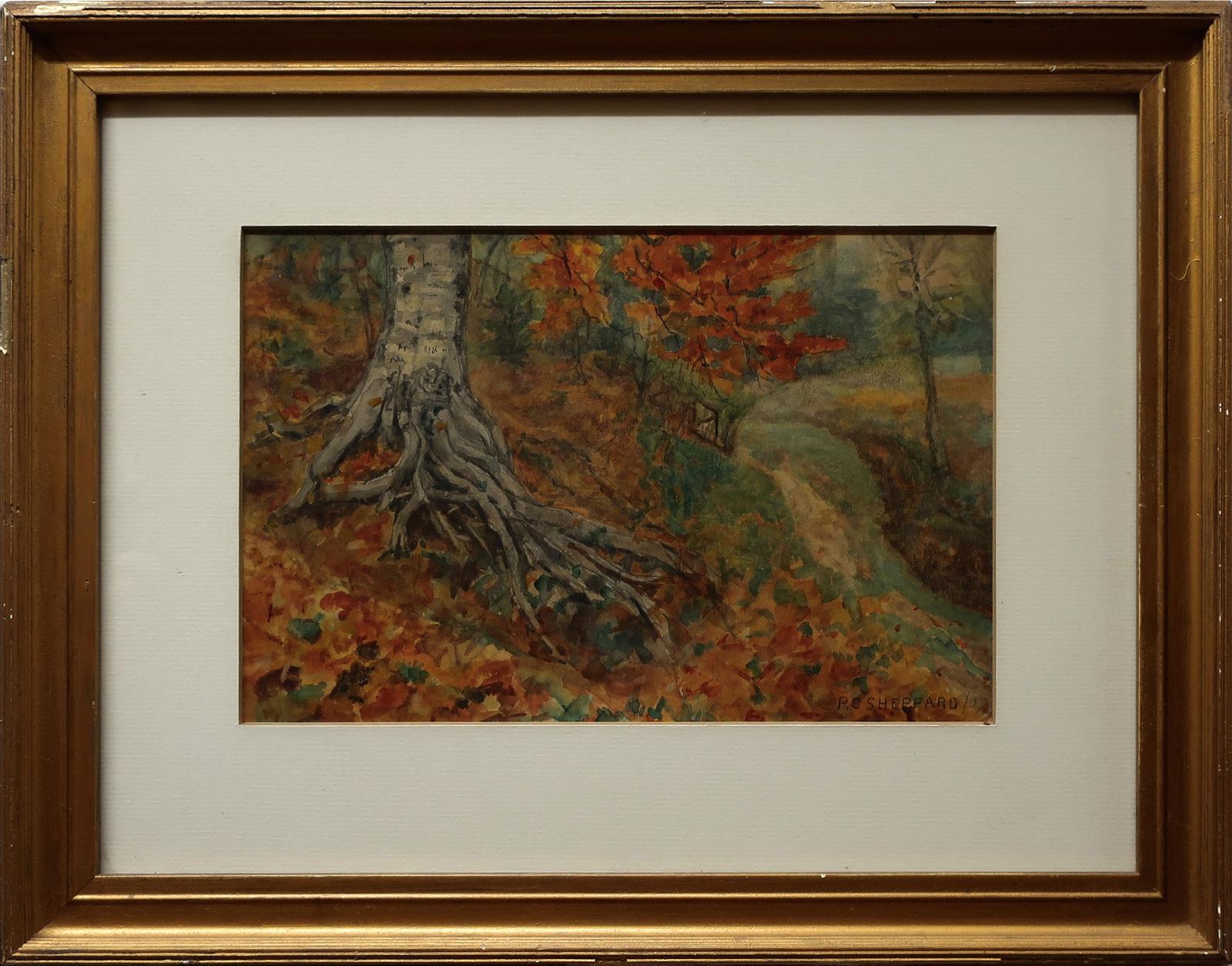 Peter Clapham (P.C.) Sheppard (1882-1965) - Untitled (Twisted Roots - Autumn)
