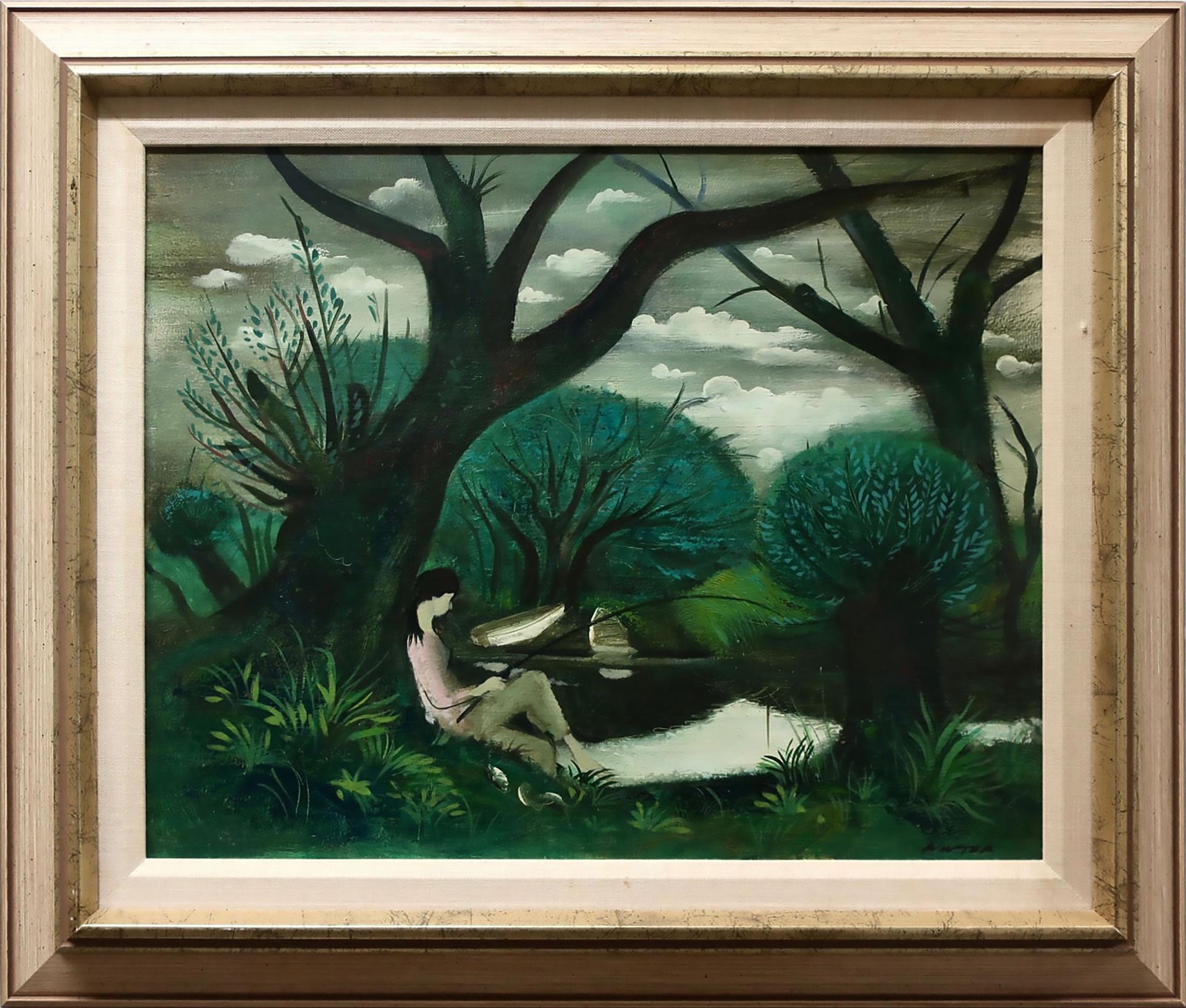William Arthur Winter (1909-1996) - Girl Fishing
