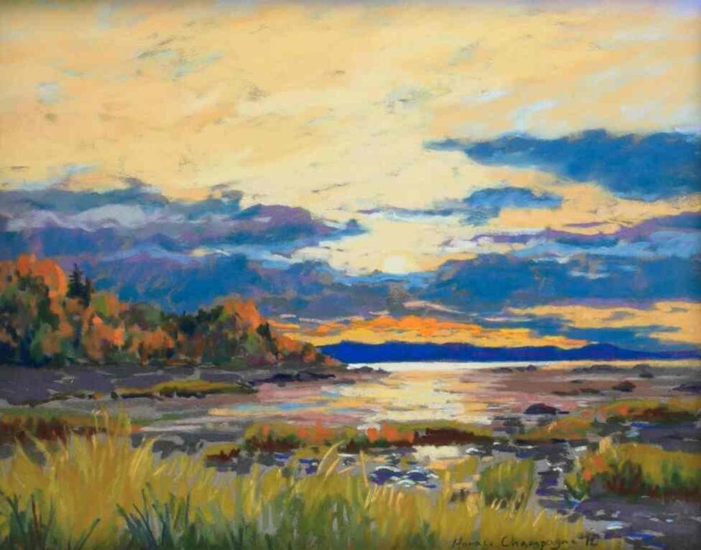 Horace Champagne (1937) - Lever du Soleil, St. Joseph de la Rive, Charlevoic, QC